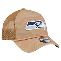 Men's New Era  Tan Seattle Seahawks Wheat Camo 9FORTY Adjustable Hat