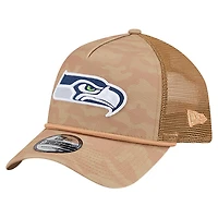 Men's New Era  Tan Seattle Seahawks Wheat Camo 9FORTY Adjustable Hat