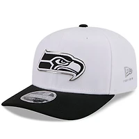 Men's New Era  White/Black Seattle Seahawks 2026 NFL Draft 9SEVENTY Adjustable Hat