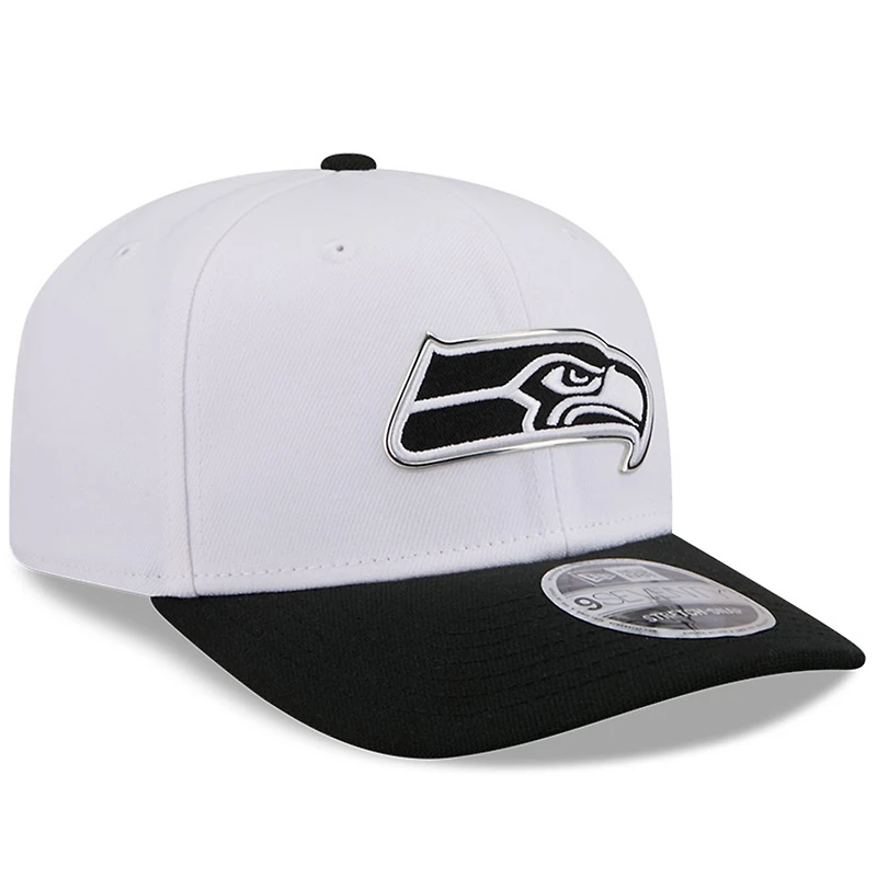 Men's New Era  White/Black Seattle Seahawks 2026 NFL Draft 9SEVENTY Adjustable Hat