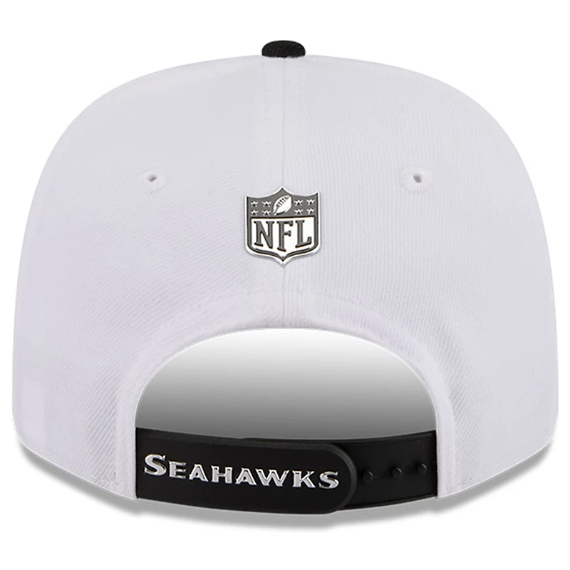 Men's New Era  White/Black Seattle Seahawks 2026 NFL Draft 9SEVENTY Adjustable Hat