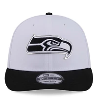 Casquette snapback New Era blanche et noire Seattle Seahawks 2026 NFL Draft 9FIFTY pour homme