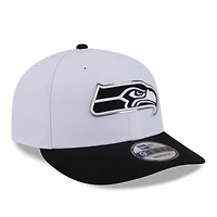 Casquette snapback New Era blanche et noire Seattle Seahawks 2026 NFL Draft 9FIFTY pour homme