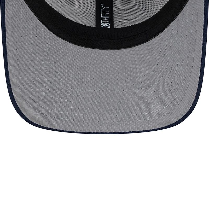 Casquette flex 39THIRTY Sideline Seattle Seahawks 2023 New Era pour homme, blanc/bleu marine universitaire