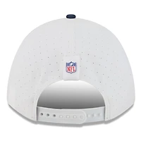 Men's New Era  White/College Navy Seattle Seahawks 2025 NFL Training Camp A-Frame 9FORTY Adjustable Hat