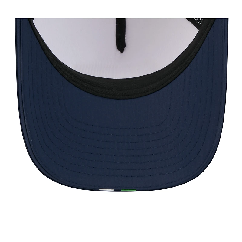 Men's New Era  White/College Navy Seattle Seahawks 2025 NFL Training Camp A-Frame 9FORTY Adjustable Hat