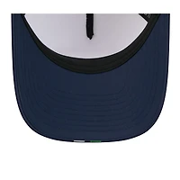 Men's New Era  White/College Navy Seattle Seahawks 2025 NFL Training Camp A-Frame 9FORTY Adjustable Hat