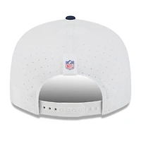 Men's New Era  White/College Navy Seattle Seahawks 2025 NFL Training Camp Split Panel 9FIFTY Snapback Hat