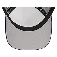 Men's New Era /College Navy Seattle Seahawks Stacked A-Frame Trucker 9FORTY Adjustable Hat