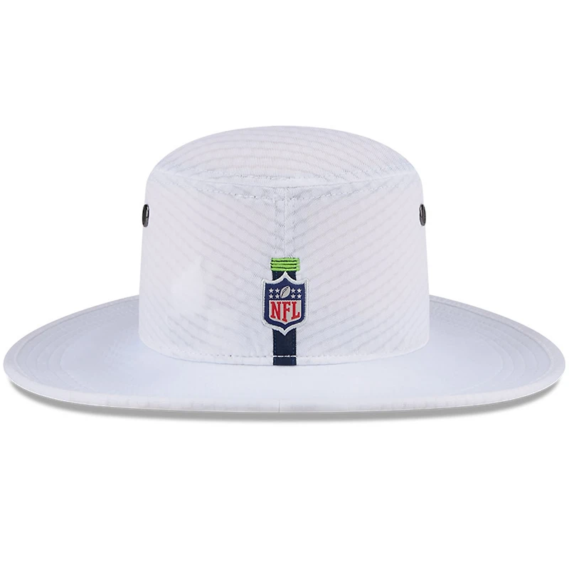 Bob New Era blanc Seattle Seahawks 2024 NFL Training Camp Panama pour homme