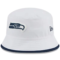 Men's New Era  White Seattle Seahawks 2025 NFL Training Camp Stretch Bucket Hat