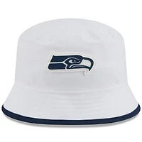 Men's New Era  White Seattle Seahawks 2025 NFL Training Camp Stretch Bucket Hat