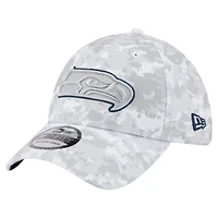 Men's New Era White Seattle Seahawks 2025 Salute to Service Fan Pack 39THIRTY Flex Hat