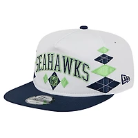 Men's New Era  White Seattle Seahawks Argyle 19TWENTY Adjustable Hat