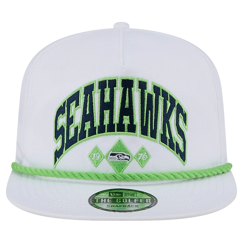 Casquette snapback de golfeur en diamant des Seattle Seahawks de New Era pour homme