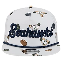 Men's New Era  White Seattle Seahawks Team Cheer 19TWENTY Snapback Hat