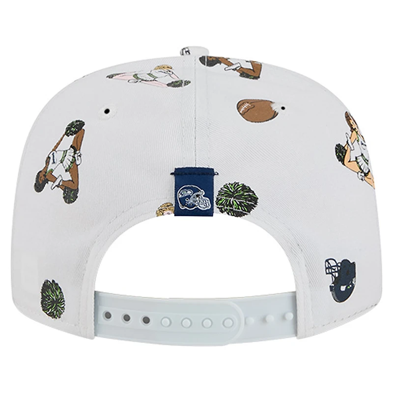 Men's New Era  White Seattle Seahawks Team Cheer 19TWENTY Snapback Hat