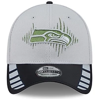 Casquette 39THIRTY Flex pour homme, collection rivalités 2025, gris loup New Era, Seattle Seahawks