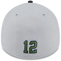 Casquette 39THIRTY Flex pour homme, collection rivalités 2025, gris loup New Era, Seattle Seahawks