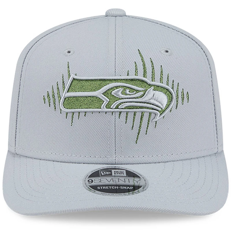 Men's New Era  Wolf Gray Seattle Seahawks 2025 Rivalries Collection Fan Pack 9SEVENTY Adjustable Hat