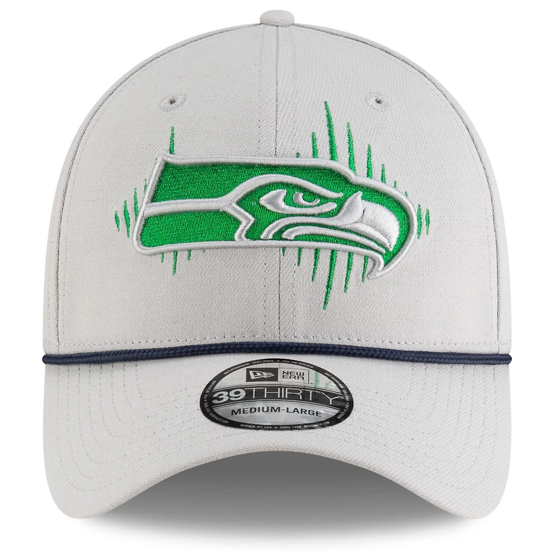 Men's New Era Wolf Gray Seattle Seahawks 2025 Rivalries Collection On-Field 39THIRTY Flex Hat