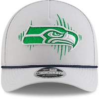 Men's New Era  Wolf Gray Seattle Seahawks 2025 Rivalries Collection On-Field 9FORTY M-Crown A-Frame Adjustable Hat