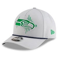 Men's New Era  Wolf Gray Seattle Seahawks 2025 Rivalries Collection On-Field 9FORTY M-Crown A-Frame Adjustable Hat