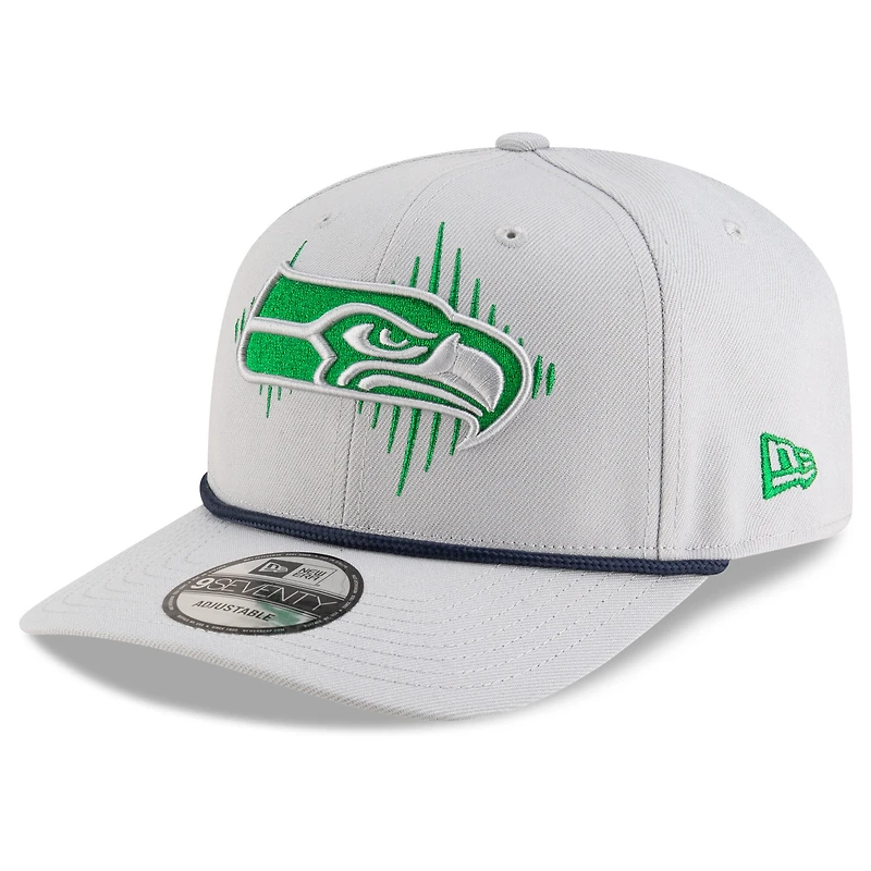 Men's New Era Wolf Gray Seattle Seahawks 2025 Rivalries Collection On-Field 9SEVENTY Adjustable Hat
