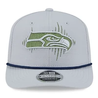 Casquette ajustable 9SEVENTY gris loup New Era pour homme, collection Rivalries 2025 des Seattle Seahawks