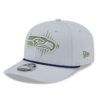 Casquette ajustable 9SEVENTY gris loup New Era pour homme, collection Rivalries 2025 des Seattle Seahawks