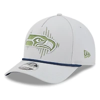 Men's New Era  Wolf Gray Seattle Seahawks 2025 Rivalries Collection Sideline A-Frame 9FORTY Adjustable Hat