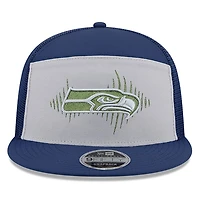 Casquette snapback 9FIFTY à panneau fendu pour homme, collection Rivalries 2025, gris loup New Era, Seattle Seahawks