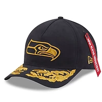 Casquette ajustable A-Frame 9FORTY noire des Seattle Seahawks pour homme New Era x Alpha Industries