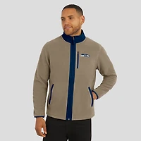 Men's NFL x Darius Rucker Collection by Fanatics  Tan Seattle Seahawks Heavyweight Polar Fleece Full-Zip Jacket
