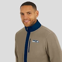 Men's NFL x Darius Rucker Collection by Fanatics  Tan Seattle Seahawks Heavyweight Polar Fleece Full-Zip Jacket