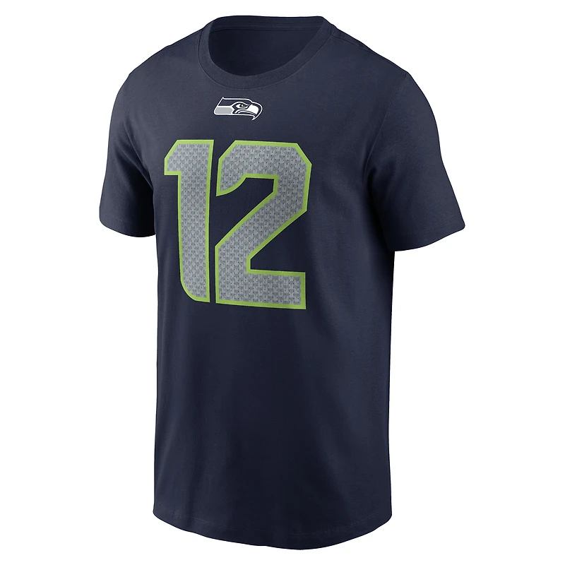 Men's Nike 12s College Navy Seattle Seahawks Name & Number T-Shirt