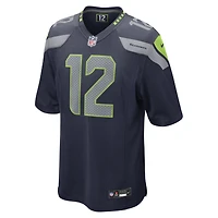 Maillot de match Nike 12s College Navy Seattle Seahawks pour homme