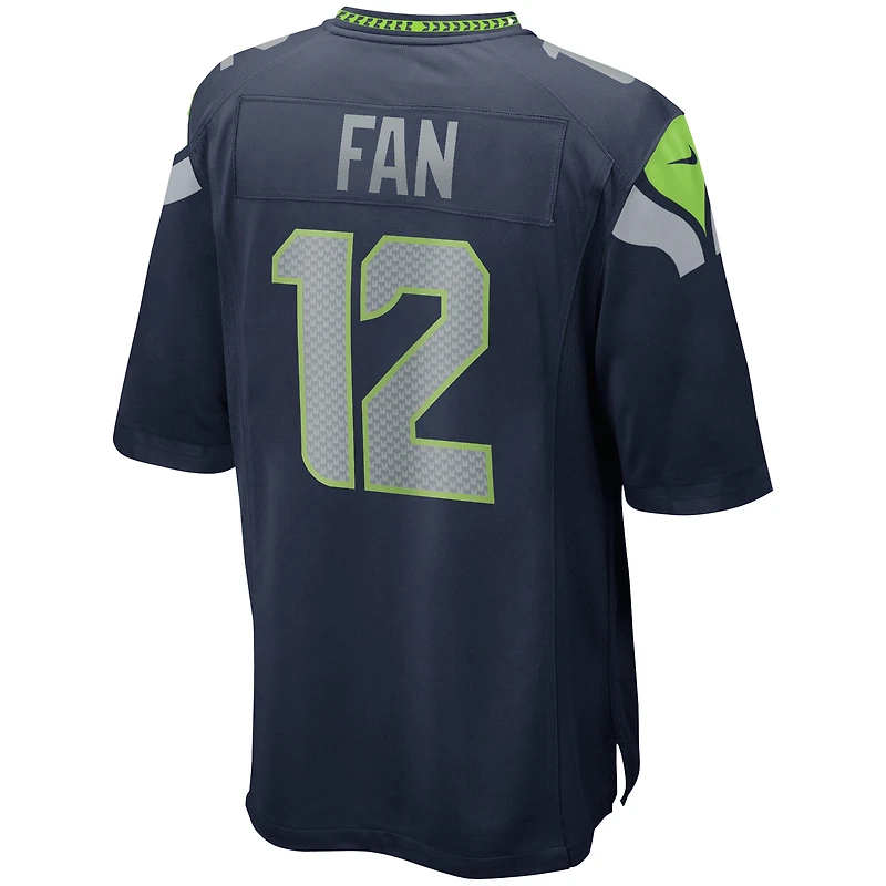 Maillot de match d'équipe Nike 12s College Navy des Seattle Seahawks pour homme