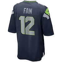 Maillot de match d'équipe Nike 12s College Navy des Seattle Seahawks pour homme