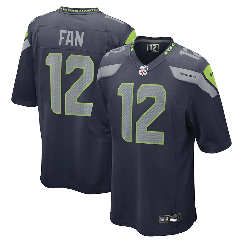 Men's Nike 12s College Navy Seattle Seahawks Team Game Jersey