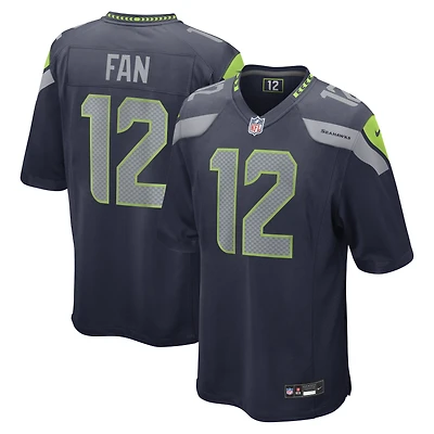 Men's Nike 12s College Navy Seattle Seahawks Team Game Jersey
