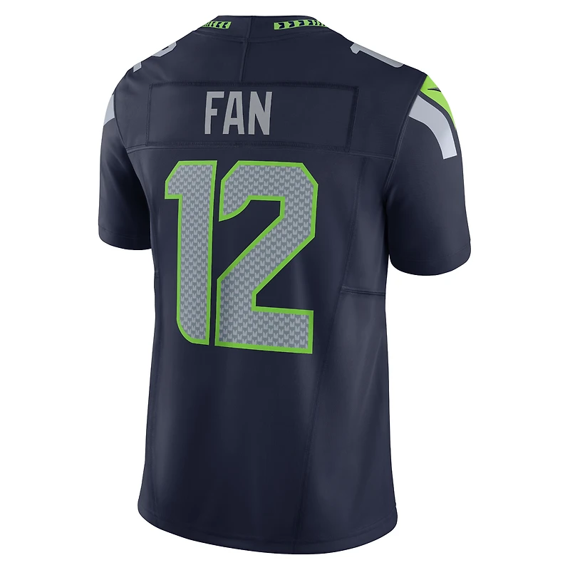 Nike 12s Marine Seattle Seahawks Vapor F.U.S.E. Maillot limité