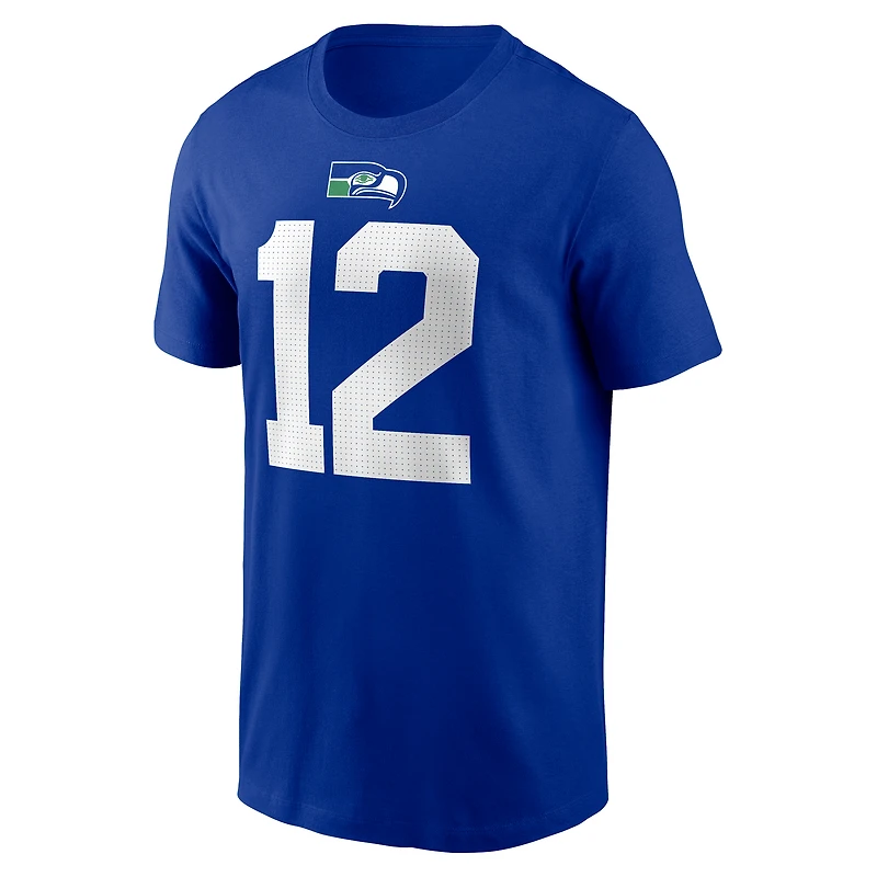 Men's Nike 12s Royal Seattle Seahawks Player Name & Number T-Shirt