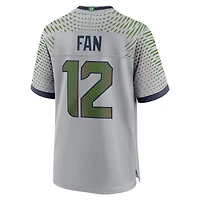 Maillot Nike 12s Wolf Grey pour homme, collection Rivalries 2025 des Seattle Seahawks