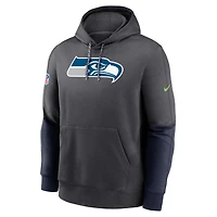 Sweat à capuche Nike anthracite Seattle Seahawks 2024 Sideline Club pour homme
