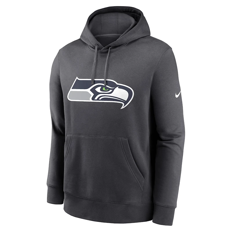 Men's Nike Anthracite Seattle Seahawks Primetime Club Logo Hoodie