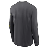 Men's Nike Anthracite Seattle Seahawks Volt Performance Long Sleeve T-Shirt