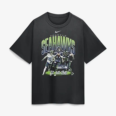 T-shirt Nike noir Seattle Seahawks 12 As One pour homme