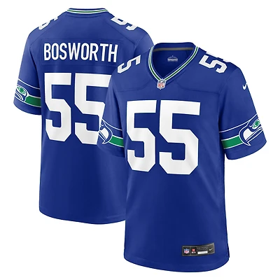 Maillot Nike Brian Bosworth Royal pour homme, joueur retraité des Seattle Seahawks, match alternatif