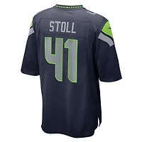 Men's Nike Chris Stoll  College Navy Seattle Seahawks Game Jersey